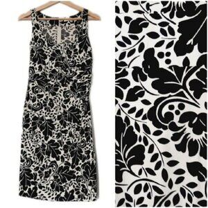 NOUGAT LONDON Shift Floral Dress B&W Botanical Print Sz XS